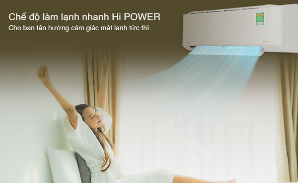 Máy lạnh Toshiba Inverter 1 HP RAS-H10Z1KCVG-V - Chế độ làm lạnh nhanh Hi Power